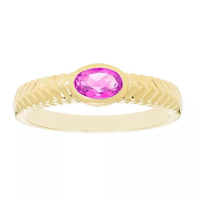 Boston Bay Diamonds 14k Gold Over Silver Gemstone Ring, Womens Pink Tourmaline Product Image