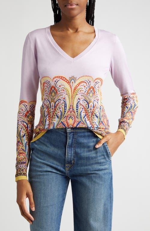 Etro Silk Blend V-Neck Sweater Product Image