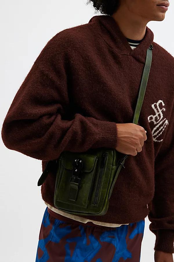 Washed Faux Leather Crossbody Bag Mens at Urban Outfitters Product Image