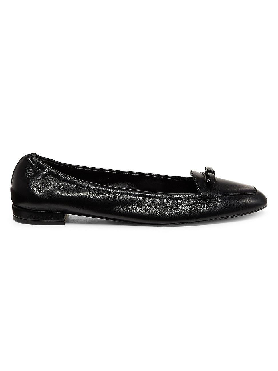 Womens Tully Lacquered Leather Loafers Product Image