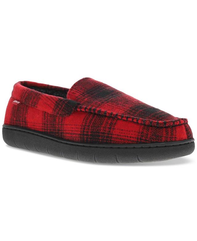 Levis Mens Fields Buffalo Plaid Slippers - Black Product Image