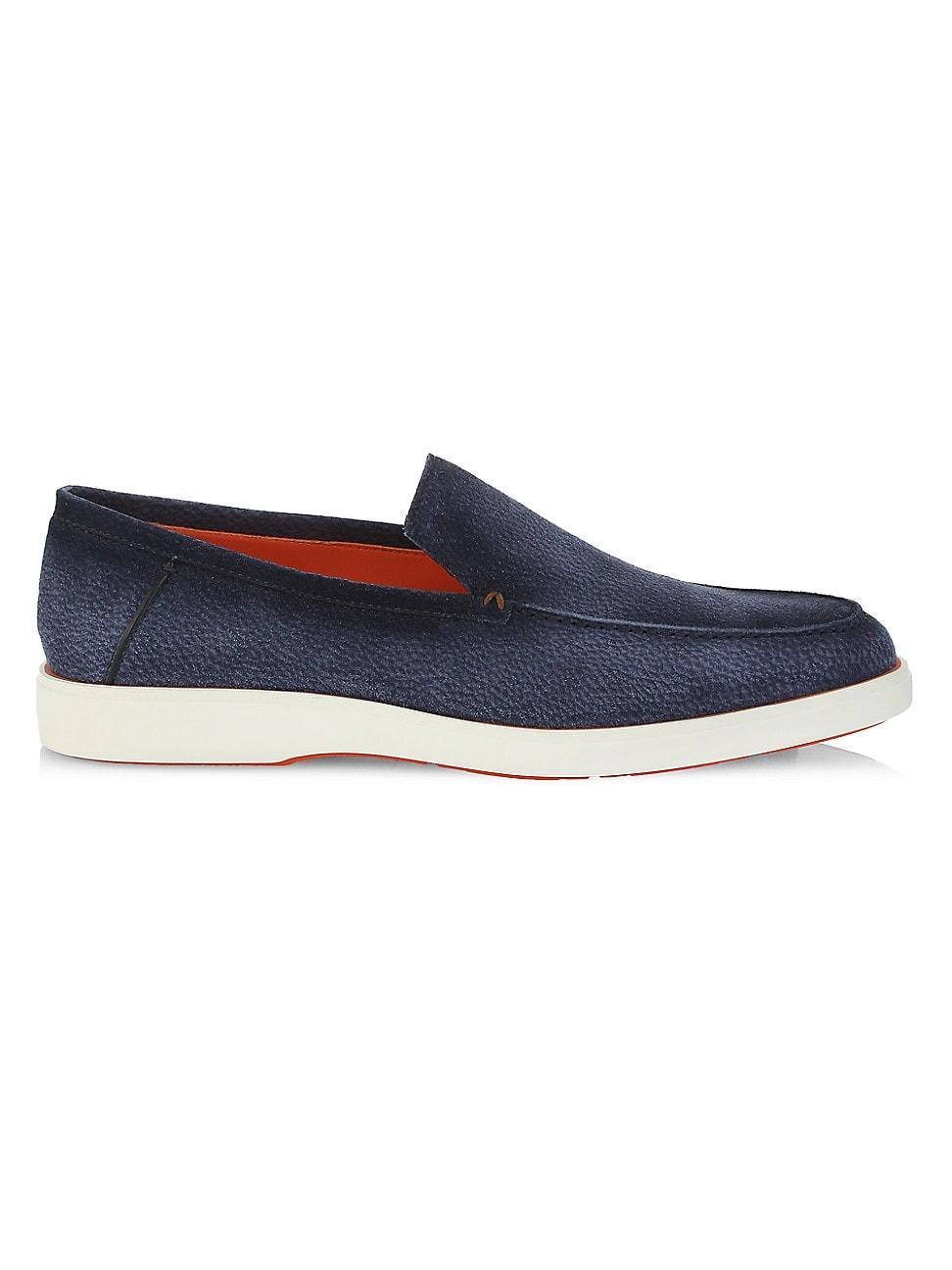 Mens Printed Suede Loafers Product Image