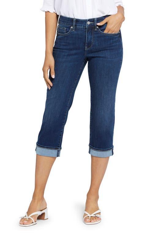 NYDJ Marilyn Slim Straight Mid Rise Capri Stretch Denim Jeans Product Image