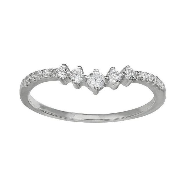 PRIMROSE Sterling Silver Graduated Cubic Zirconia Ring, Womens Product Image