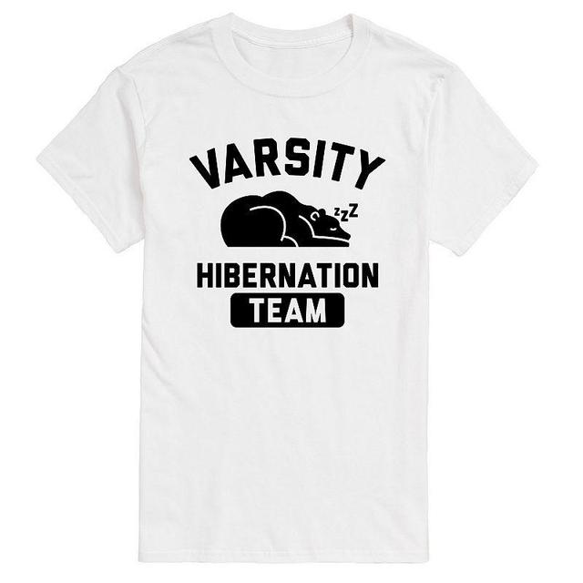 Big & Tall Varsity Hibernation Team Tee, Mens White Product Image