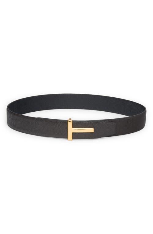 TOM FORD T Icon Reversible Soft Grain Leather Belt Product Image