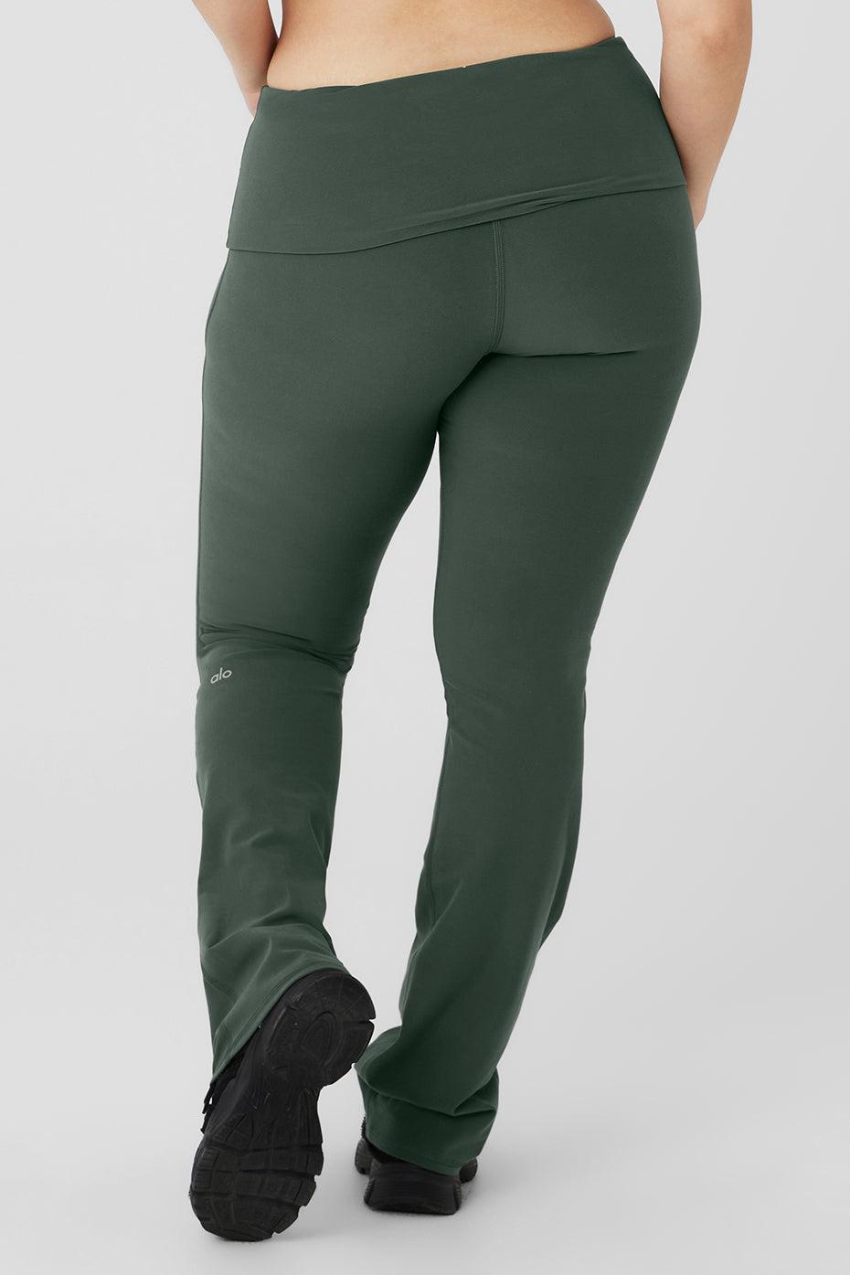 Alosoft Foldover Bootcut Legging - Dark Cactus Female Product Image