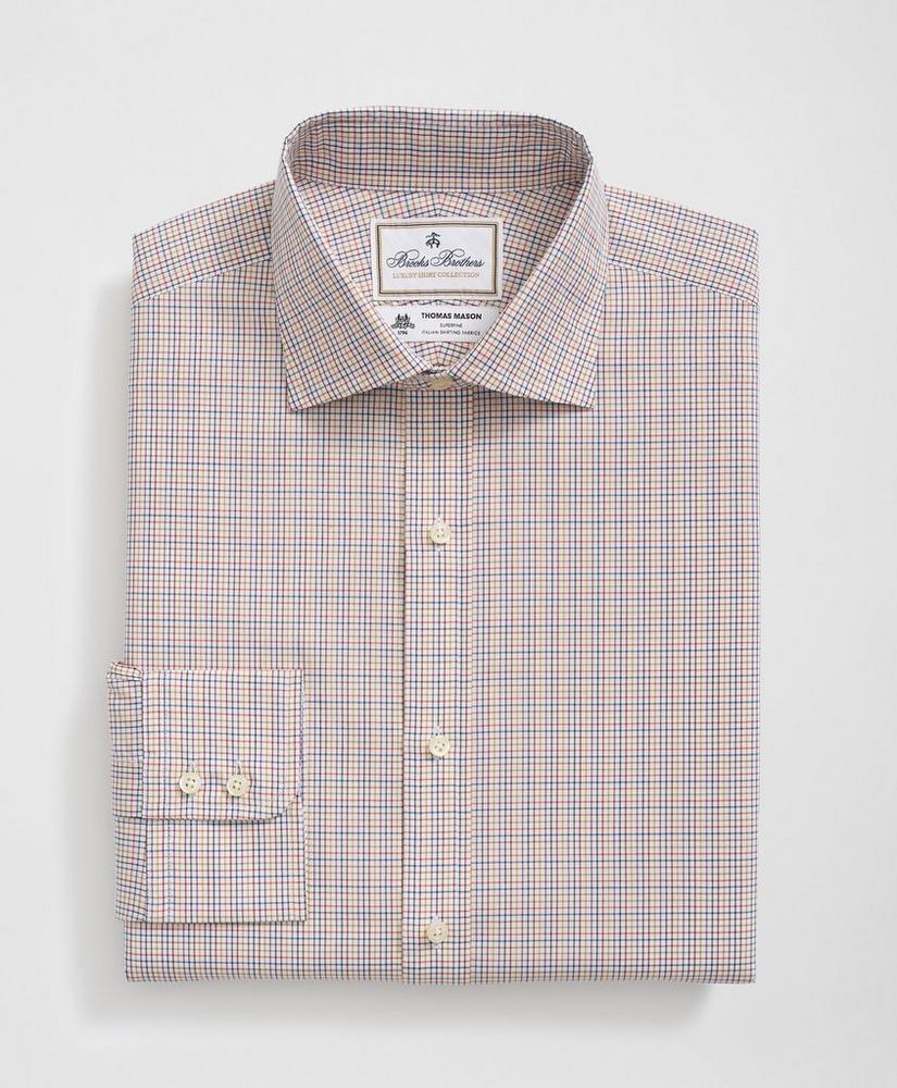 Brooks Brothers X Thomas Mason® Cotton English Collar, Checked Dress Shirt Product Image