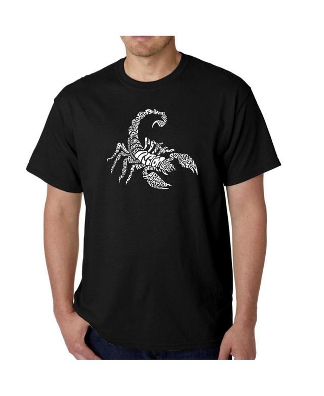 La Pop Art Mens Word Art T-Shirt - Types of Scorpions Product Image