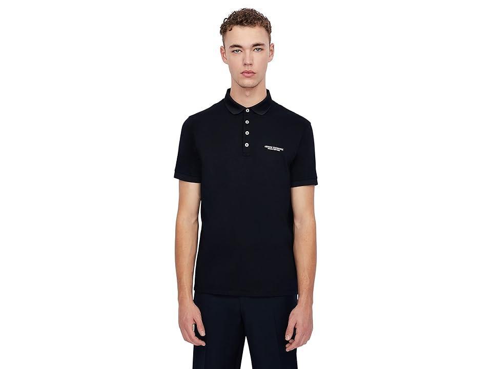 Armani Exchange Slim Fit Milano/New York Logo Polo Men's Clothing Product Image