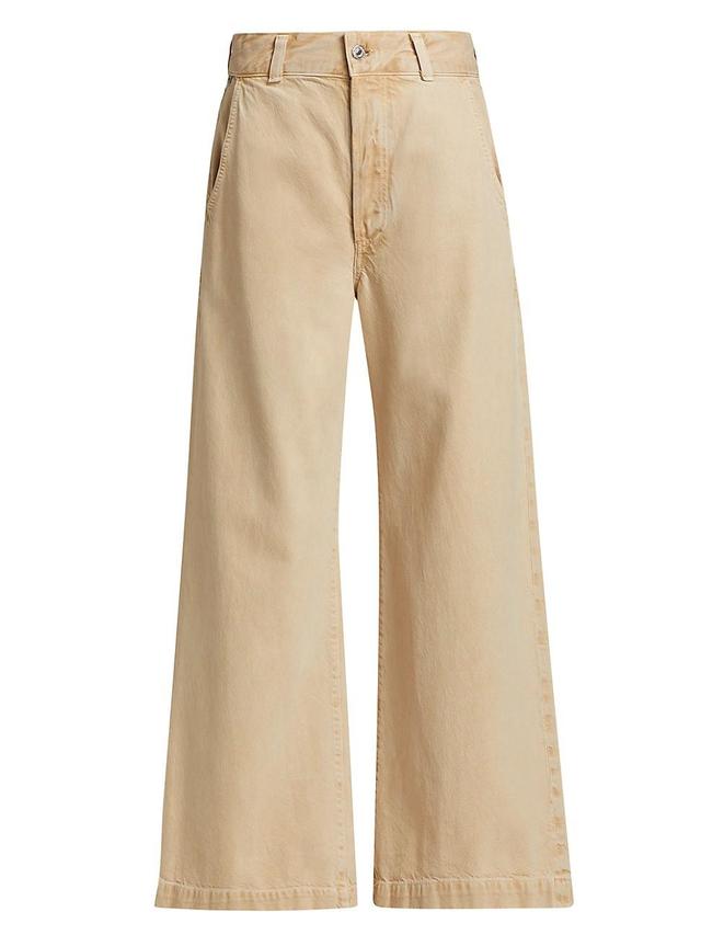 Womens Beverly Cotton-Blend Wide-Leg Jeans Product Image