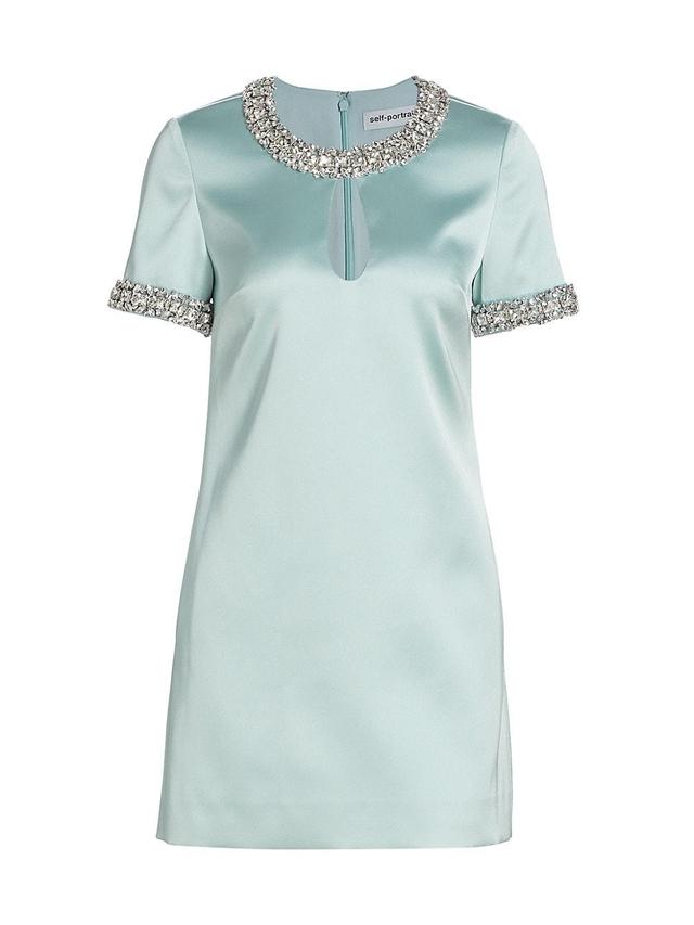 Womens Embellished Satin Minidress Product Image