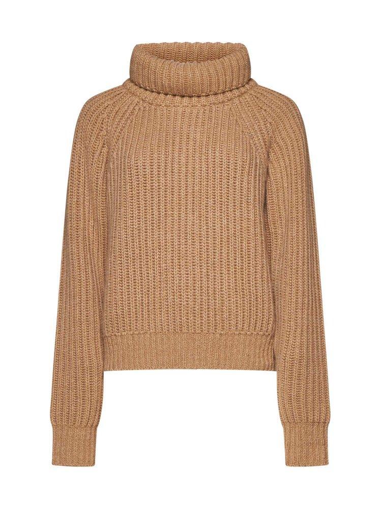 Lanzino Turtleneck Sweater In Brown Product Image