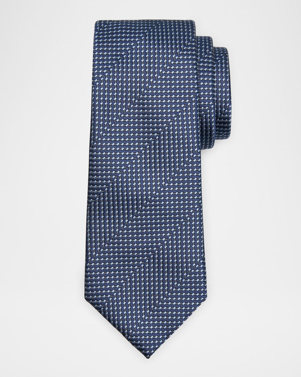 Men's Geometric Silk Tie Product Image