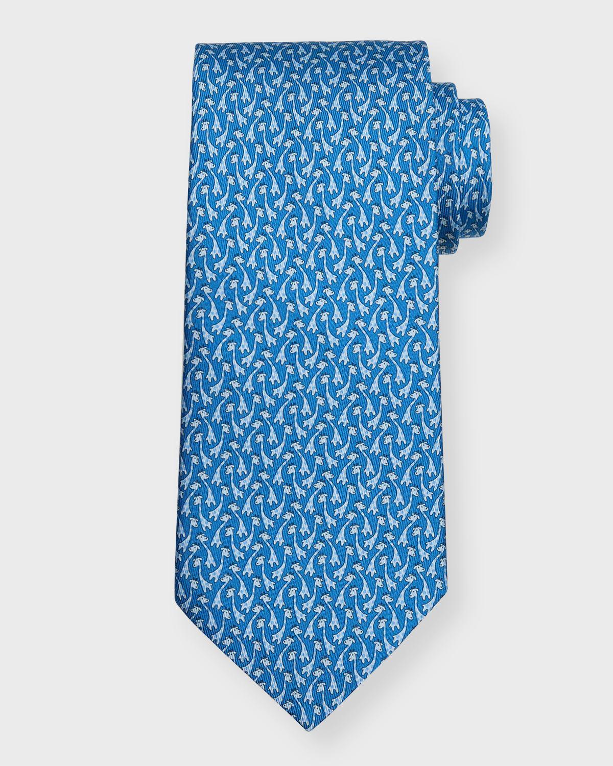 Mens Giraffe-Print Silk Tie Product Image