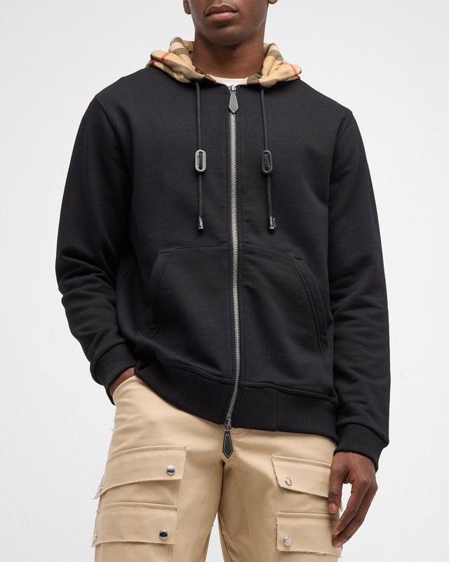 Mens Samuel Full-Zip Check Hoodie Product Image