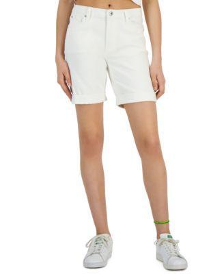 Celebrity Pink Womens Rolled-Cuff Bermuda Shorts Product Image