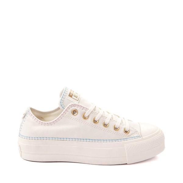 Womens Converse Chuck Taylor All Star Lo Lift Stitch Sitch Sneaker - Egret / Sky Product Image