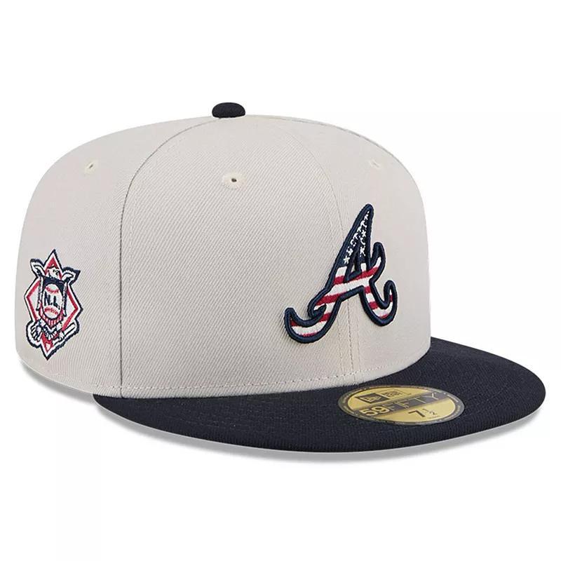 New Era Mens Black Atlanta Braves 2024 Fourth of July 59FIFTY Fitted Hat Product Image