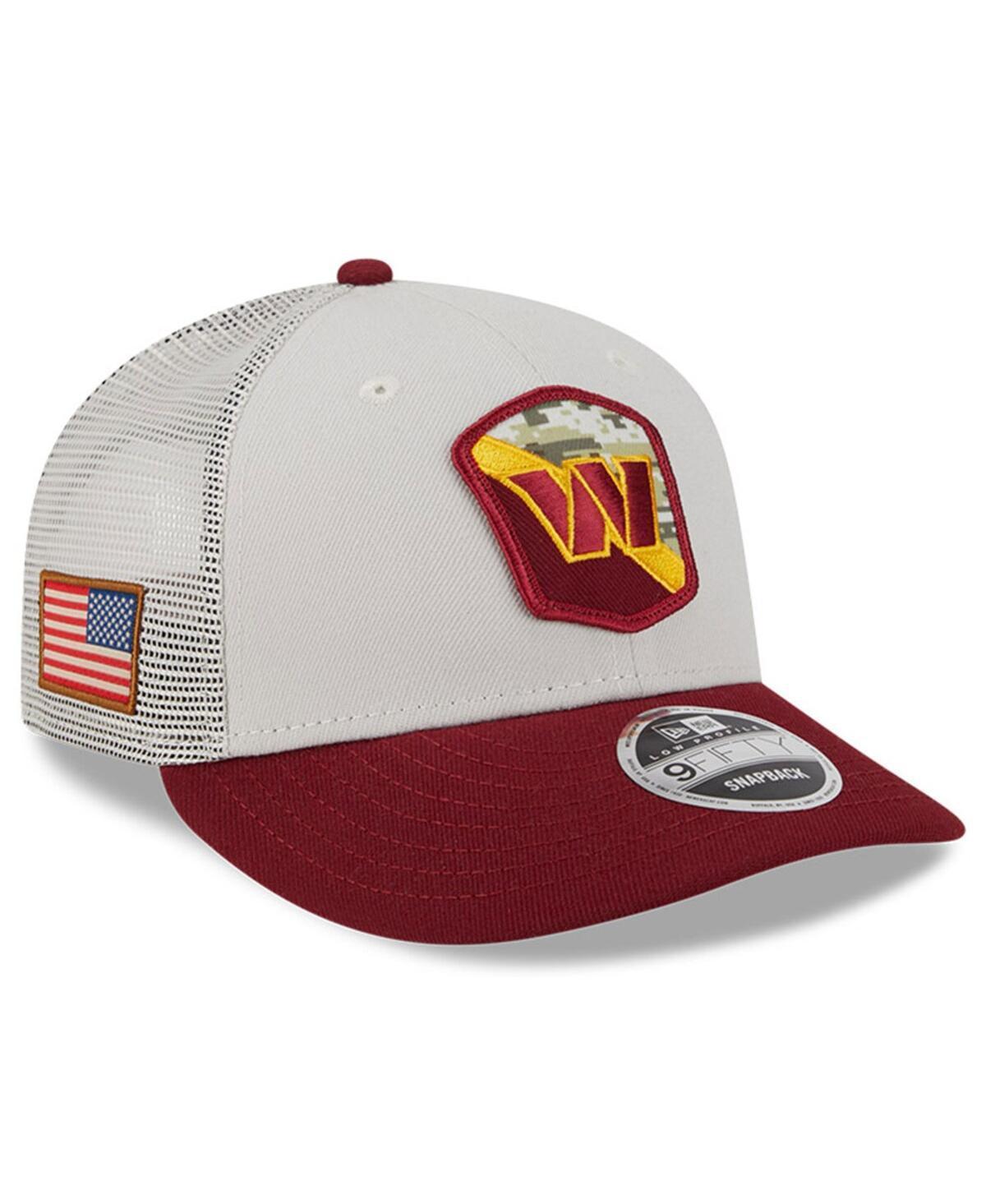 Mens New Era  Stone/Burgundy Washington Commanders 2023 Salute To Service Low Profile 9FIFTY Snapback Hat Product Image