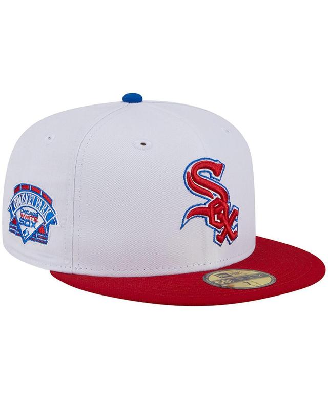 Mens New Era White Chicago White Sox Undervisor 59FIFTY Fitted Hat - White Product Image