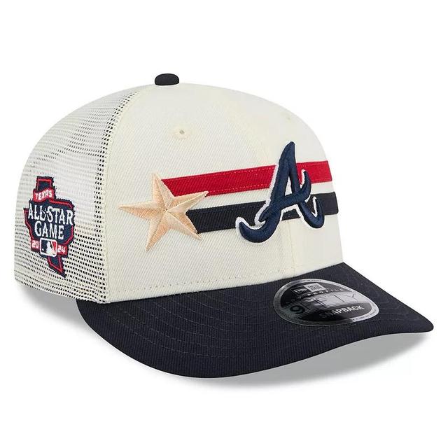 Mens New Era Cream/Navy Atlanta Braves 2024 MLB All-Star Game Workout Meshback Low Profile 9FIFTY Snapback Hat Product Image