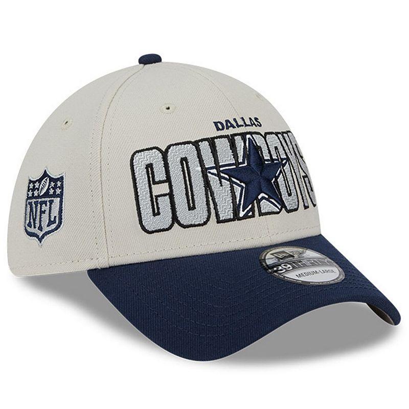 Mens New Era Stone/Navy Dallas Cowboys 2023 NFL Draft 39THIRTY Flex Hat Product Image