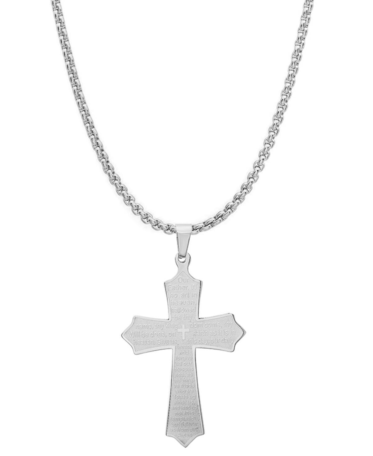 Steeltime Mens Our Father Lords Prayer Cross Pendant Product Image