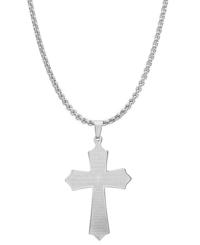 Steeltime Mens Our Father Lords Prayer Cross Pendant Product Image