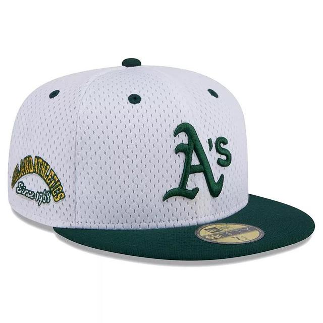 Mens New Era Oakland Athletics Throwback Mesh 59FIFTY Fitted Hat Product Image