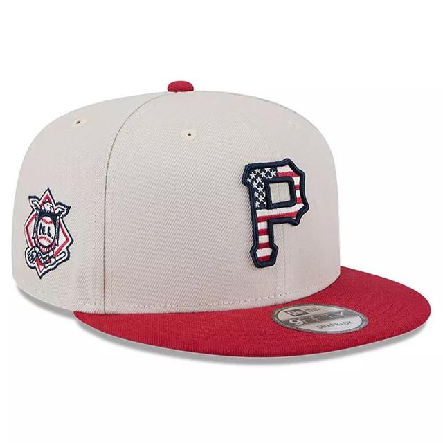 Mens New Era Khaki/Red Pittsburgh Pirates 2024 Fourth of July 9FIFTY Snapback Hat Product Image