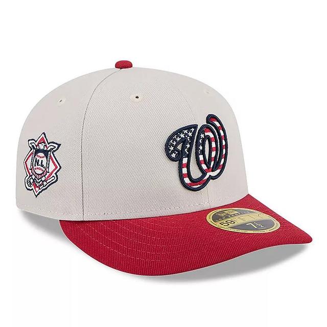 Mens New Era Khaki/Red Washington Nationals 2024 Fourth of July Low Profile 59FIFTY Fitted Hat Product Image