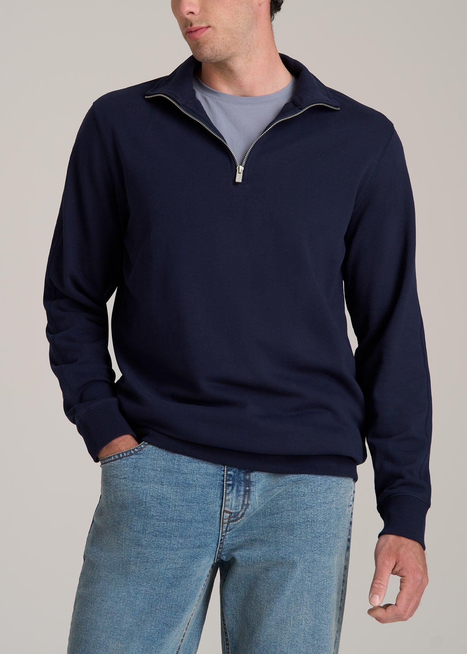 Wearever 2.0 French Terry Quarter-Zip Tall Men's Sweatshirt in Evening Blue Male Product Image