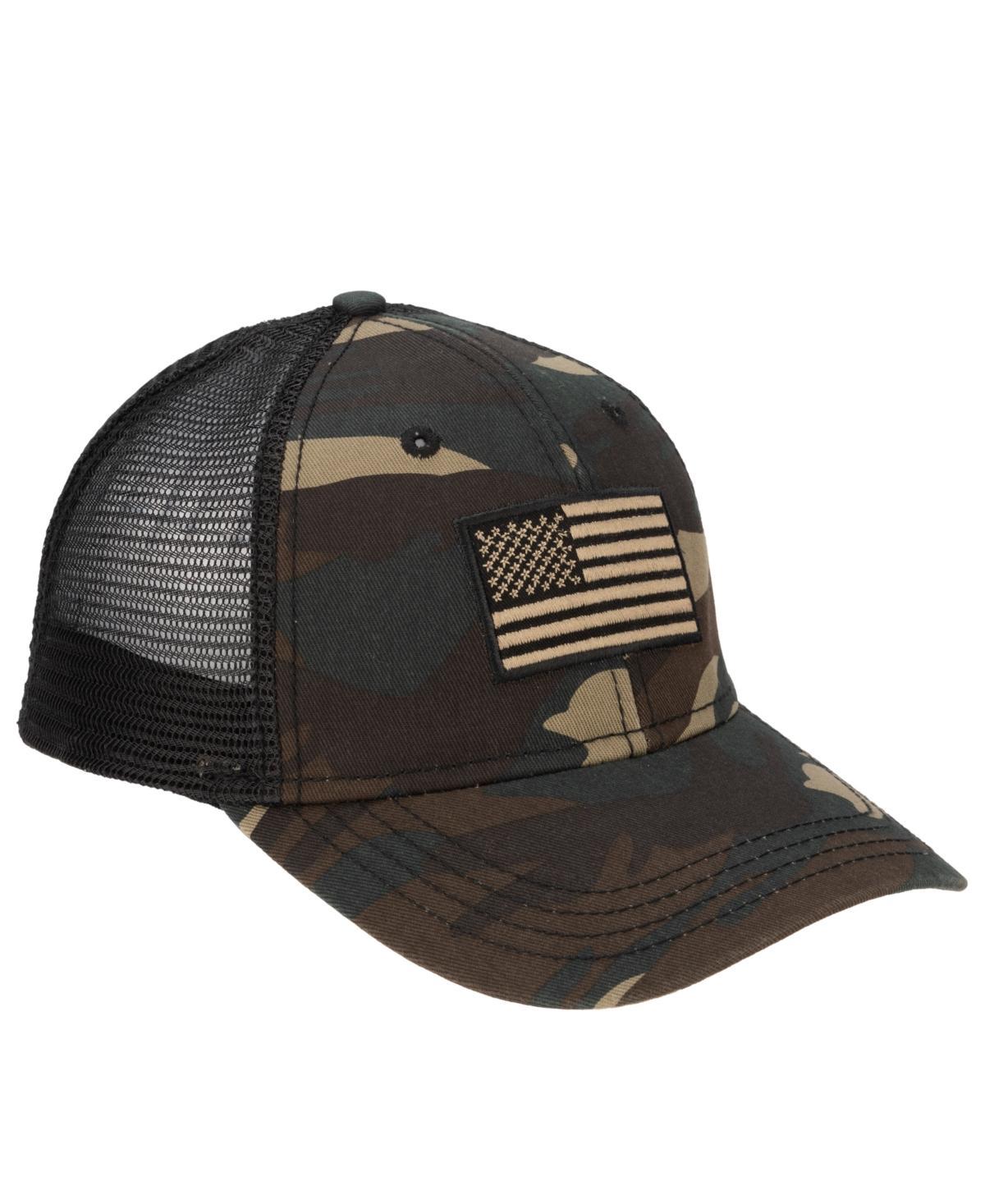 H3 Mens Americana Camouflage Mesh Snapback Baseball Hat Product Image