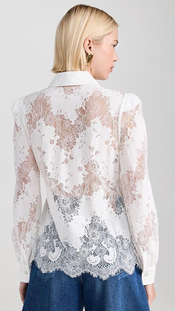 L'AGENCE Jenica Lace Blouse | Shopbop Product Image