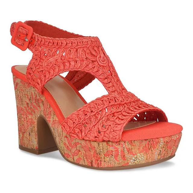 Impo Osanna Woven Raffia Womens Platform Sandals Product Image