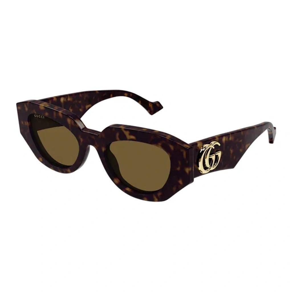 Eyewear Geometric Frame Sunglasses In Black / Brown / Grey Product Image