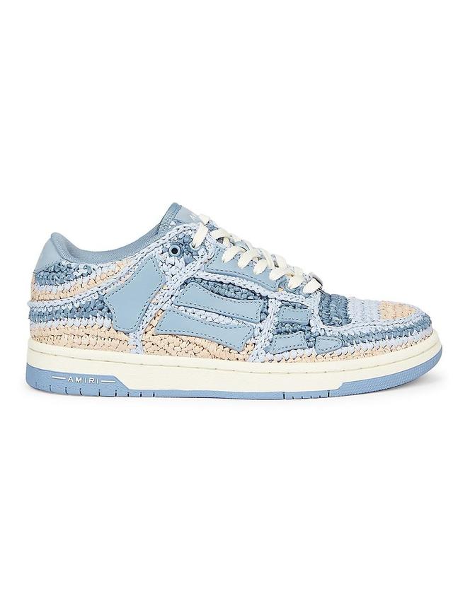 Womens Skel Top Low Raffia & Leather Sneakers Product Image