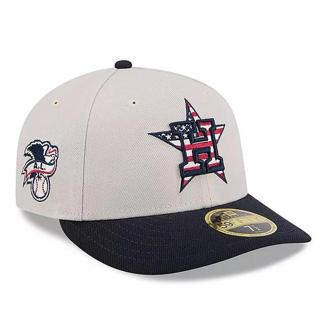 Mens New Era Khaki/Black Houston Astros 2024 Fourth of July Low Profile 59FIFTY Fitted Hat Product Image