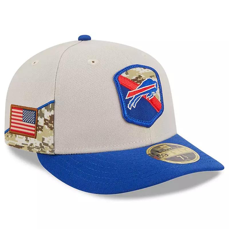 Mens New Era  Stone/Royal Buffalo Bills 2023 Salute To Service Low Profile 59FIFTY Fitted Hat Product Image