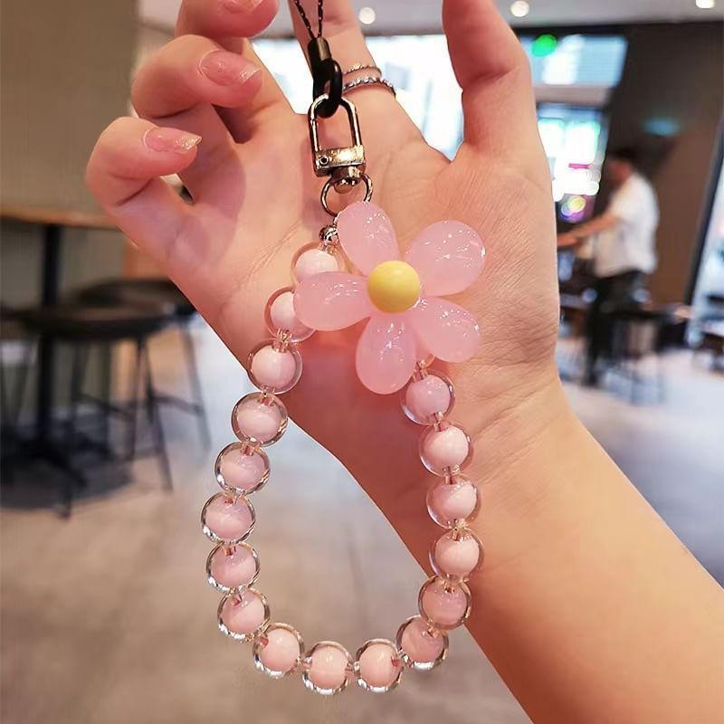 Floral Resin Bead Phone Strap Product Image