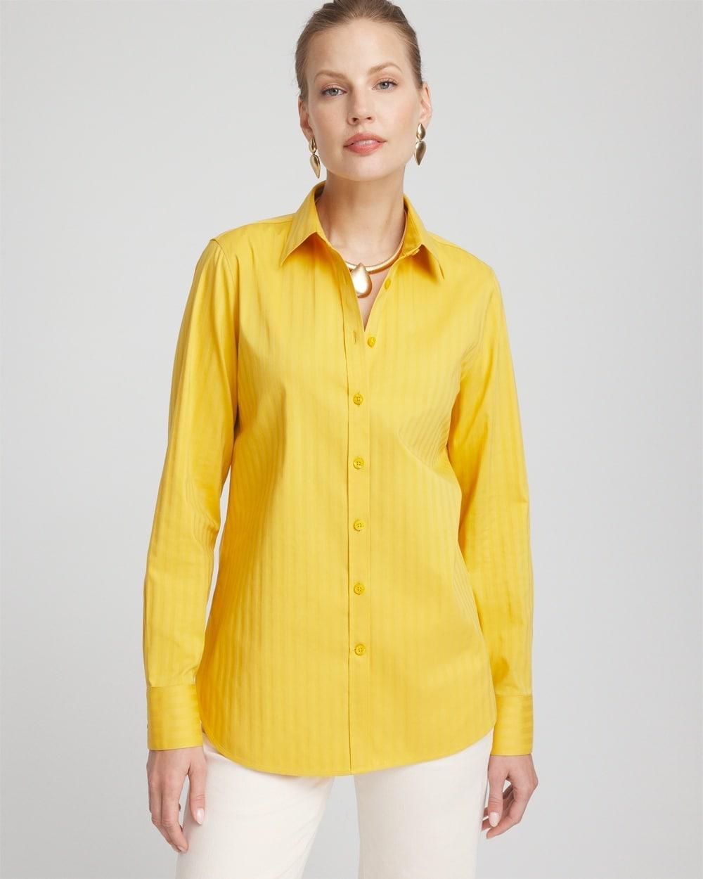 Women's No Iron™ Warm Stripe Jacquard Shirt Product Image