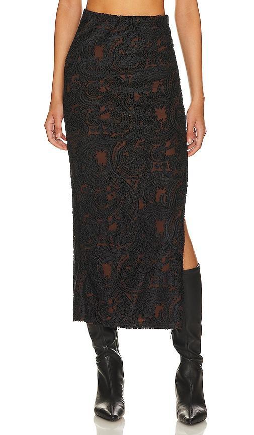 Rosalie Velvet Midi Skirt Product Image