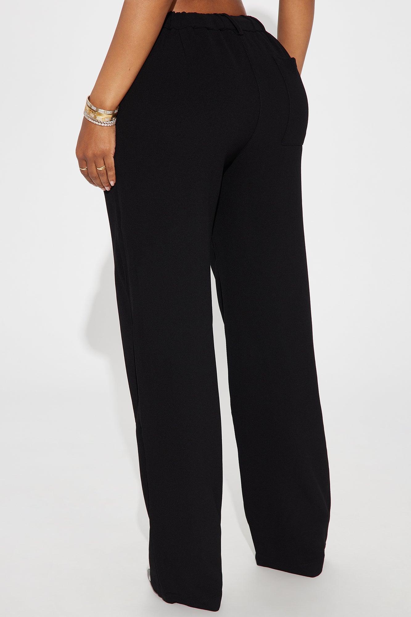 Jennie Wide Leg Trouser - Black Product Image