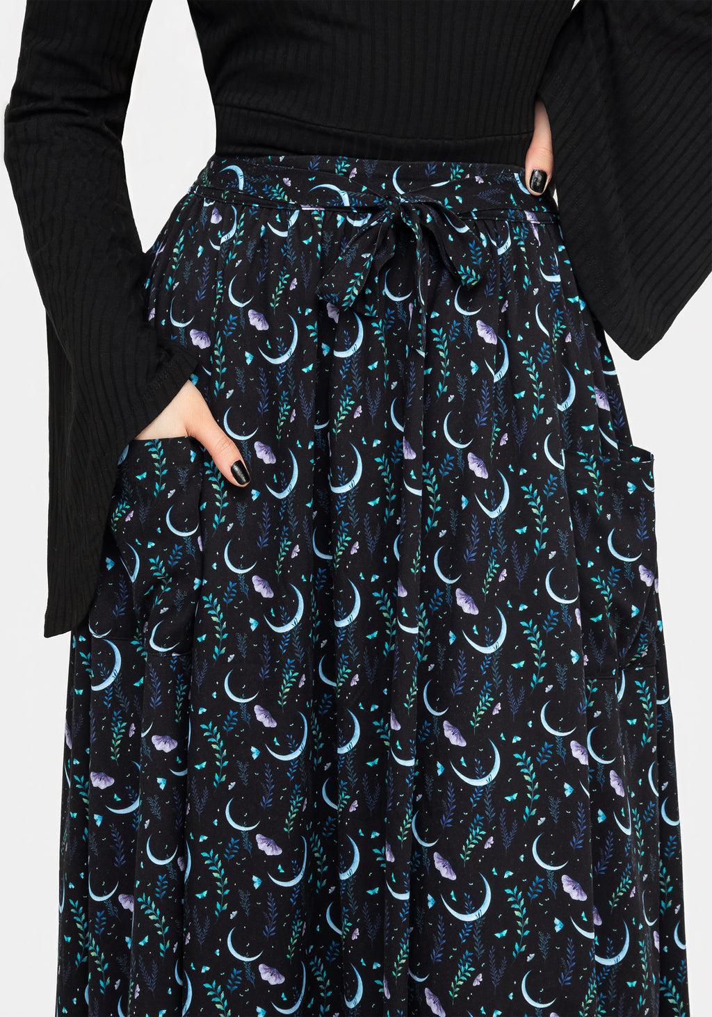 Diana Moon Moth Midaxi Skirt Product Image