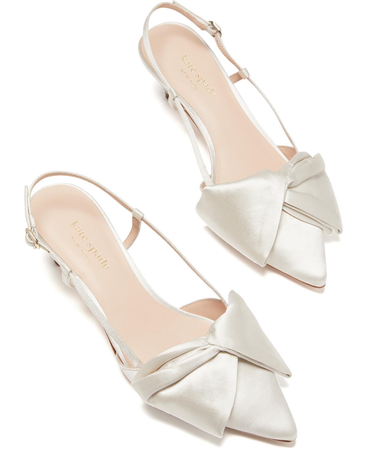 kate spade new york marseille bow pointed toe slingback pump Product Image