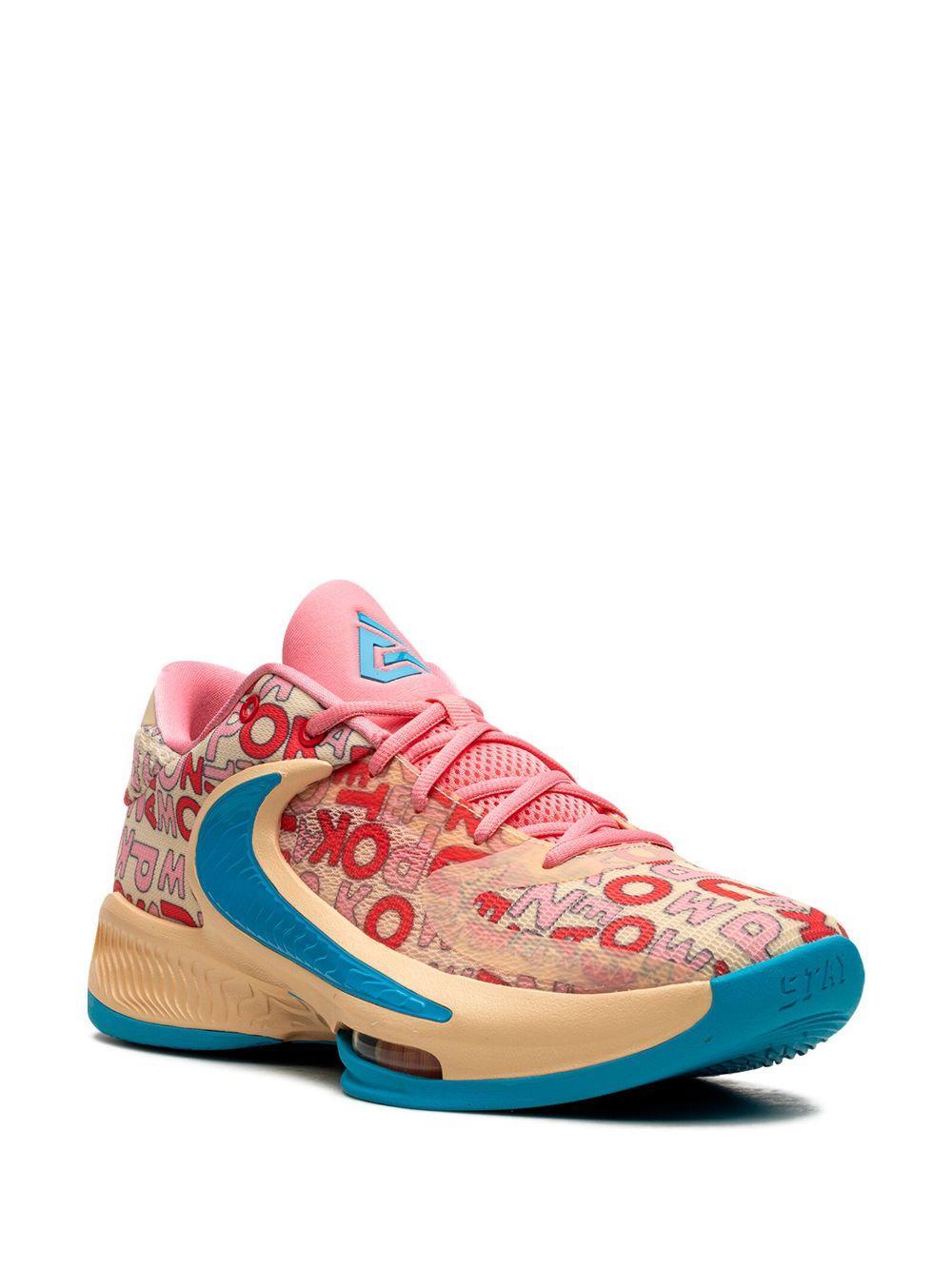 NIKE Zoom Freak 4 "letter Bro" Sneakers In Pink Product Image