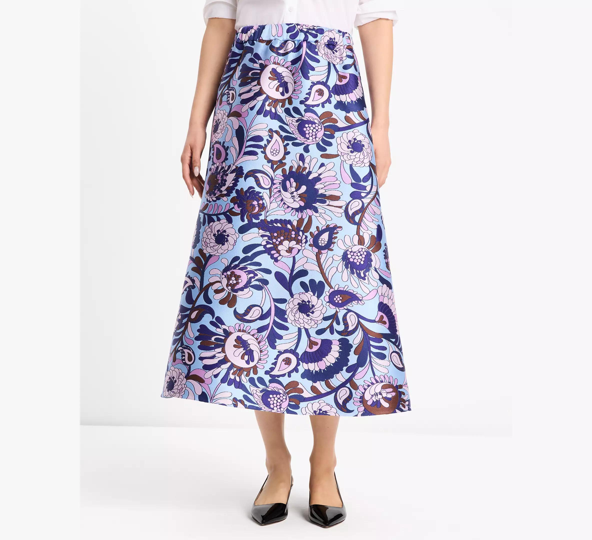 Autumn Paisley Midi Skirt Product Image