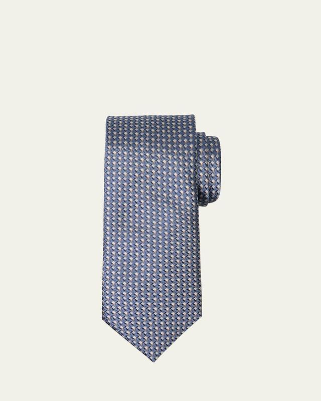 Mens Geometric Silk Jacquard Tie Product Image