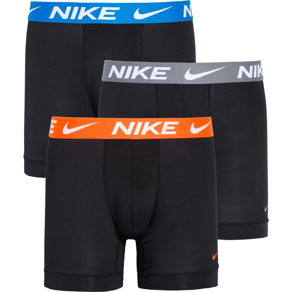 NIKE Dri-fit Essential Micro Multicolour Boxer Briefs 3-pack In Patterned Grey Product Image